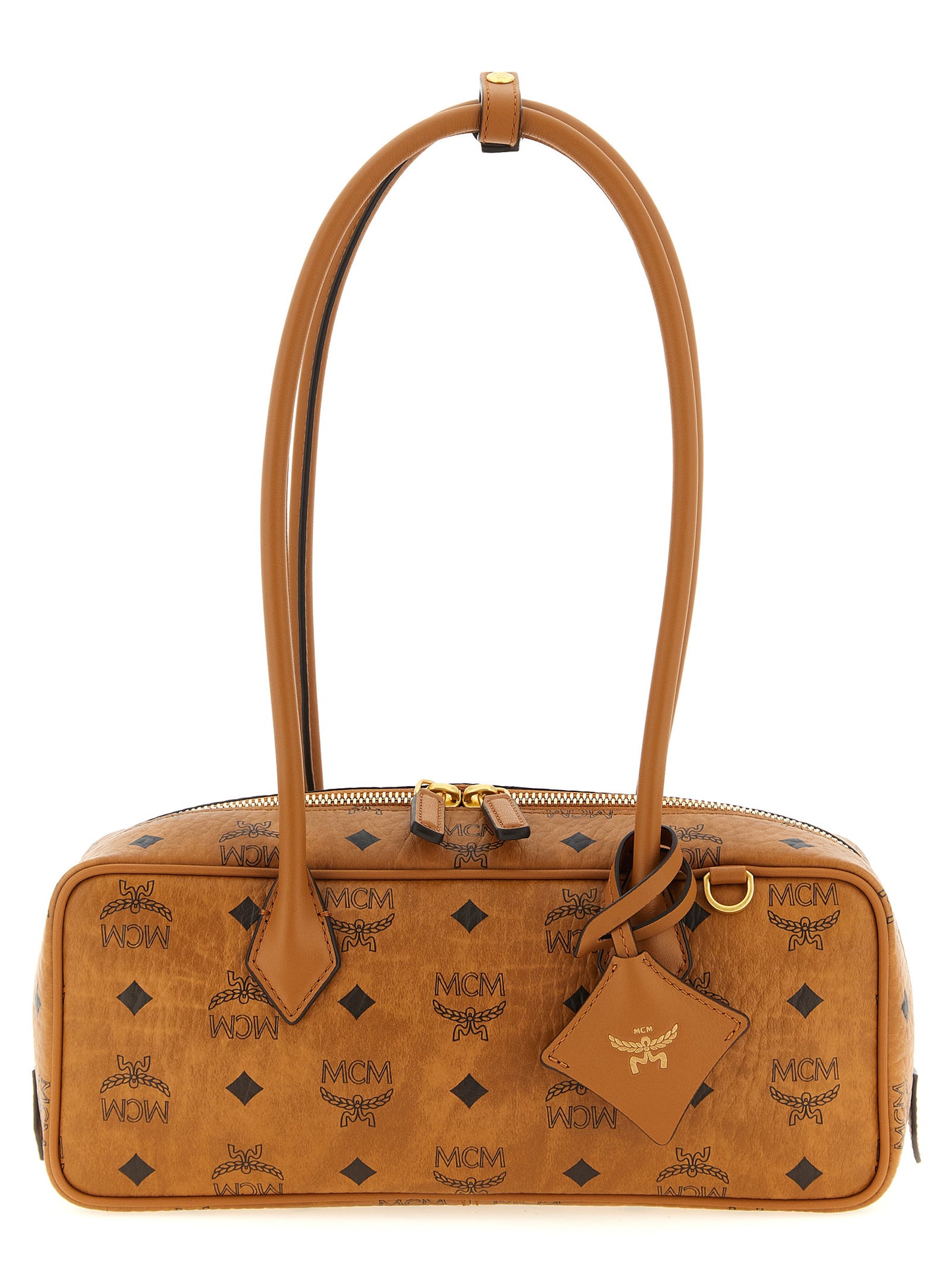 MCM Schultertasche aus braunem Polyethylen
