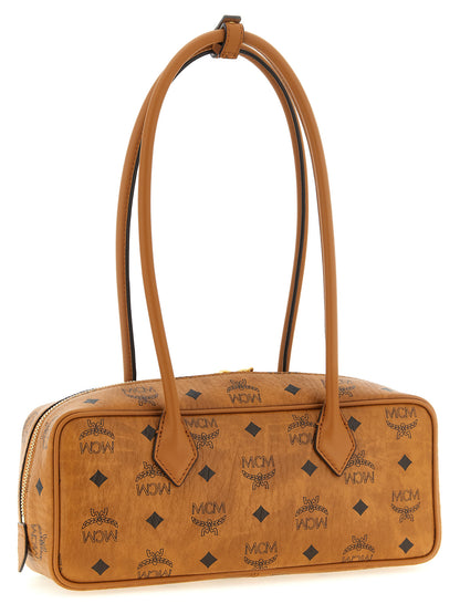 MCM Schultertasche aus braunem Polyethylen