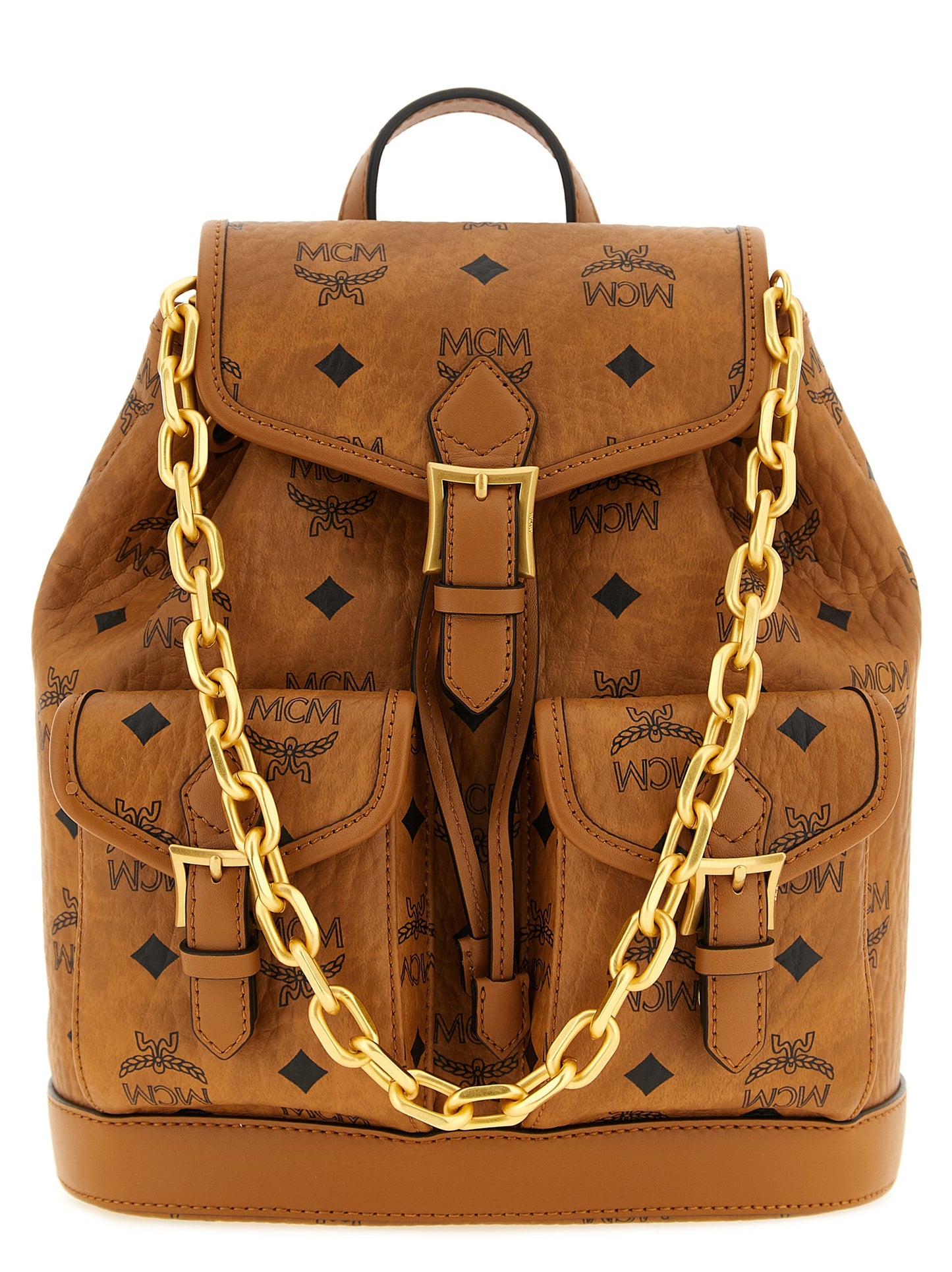 MCM Brauner Rucksack aus Polyethylen