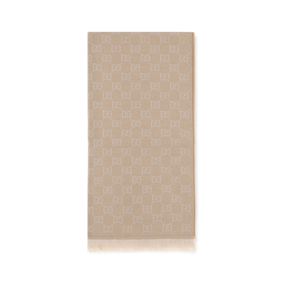 Gucci Beige Wollschal Aries Foulard