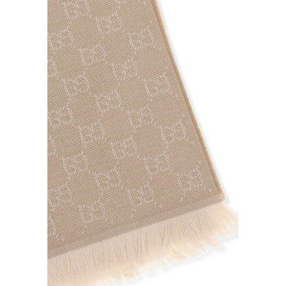 Gucci Beige Wollschal Aries Foulard