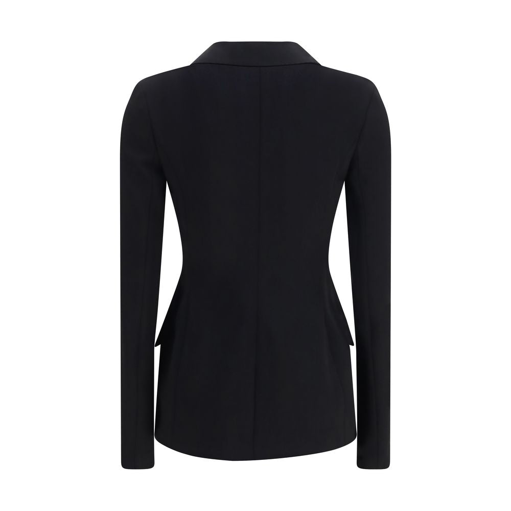 Dolce & Gabbana Schwarze Oves Aries Wolljacke in voller Länge
