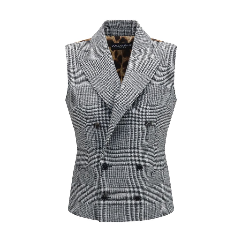 Dolce & Gabbana Grauer Woll-Weste Aries