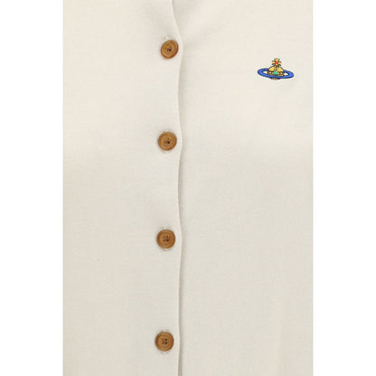 Vivienne Westwood Weißer Strickcardigan aus Baumwolle
