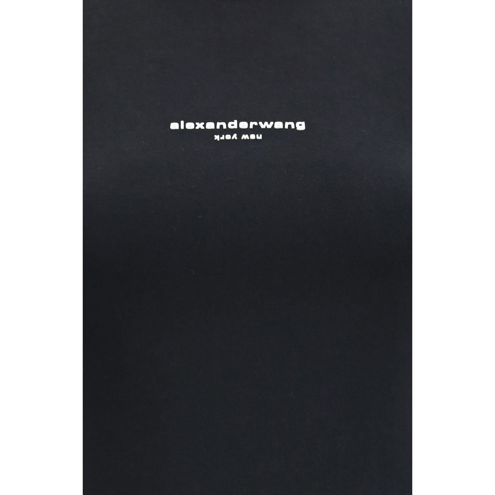 Alexander Wang Schwarzes Langarm-T-Shirt aus Baumwolle