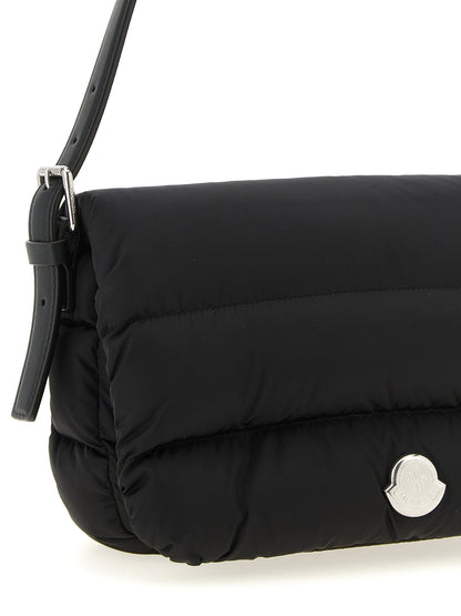 Moncler Schwarze Schultertasche aus Polyamid