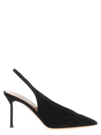 Aquazzura Schwarze Pumps aus Kalbsleder mit hohem Absatz