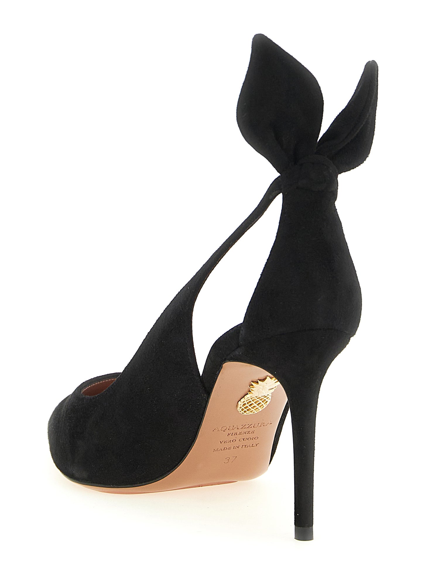 Aquazzura Schwarze Pumps aus Kalbsleder mit hohem Absatz