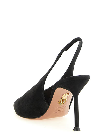 Aquazzura Schwarze Pumps aus Kalbsleder mit hohem Absatz