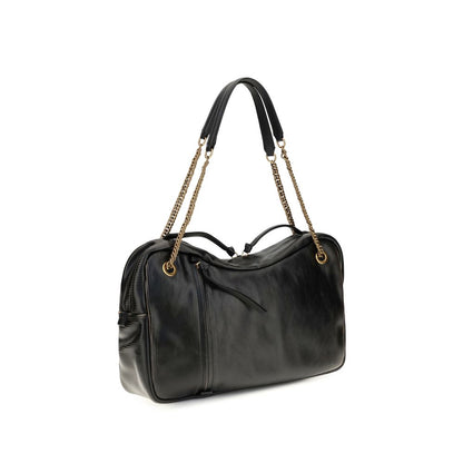 Vivienne Westwood Schwarze Bos Taurus Kalbsleder Schultertasche