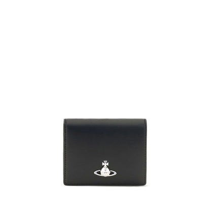 Vivienne Westwood Schwarzes Kalbsleder Bos Taurus Portemonnaie
