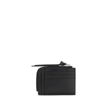 Vivienne Westwood Schwarzes Kalbsleder Bos Taurus Portemonnaie