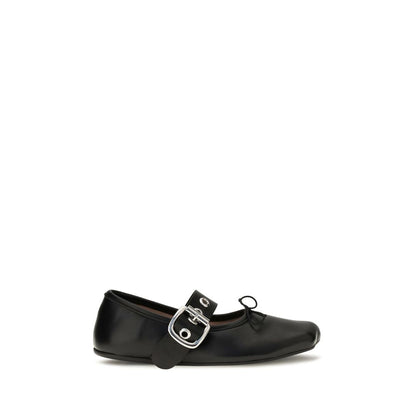 Vivienne Westwood Schwarze Ballerinas aus Kalbsleder Bos Taurus