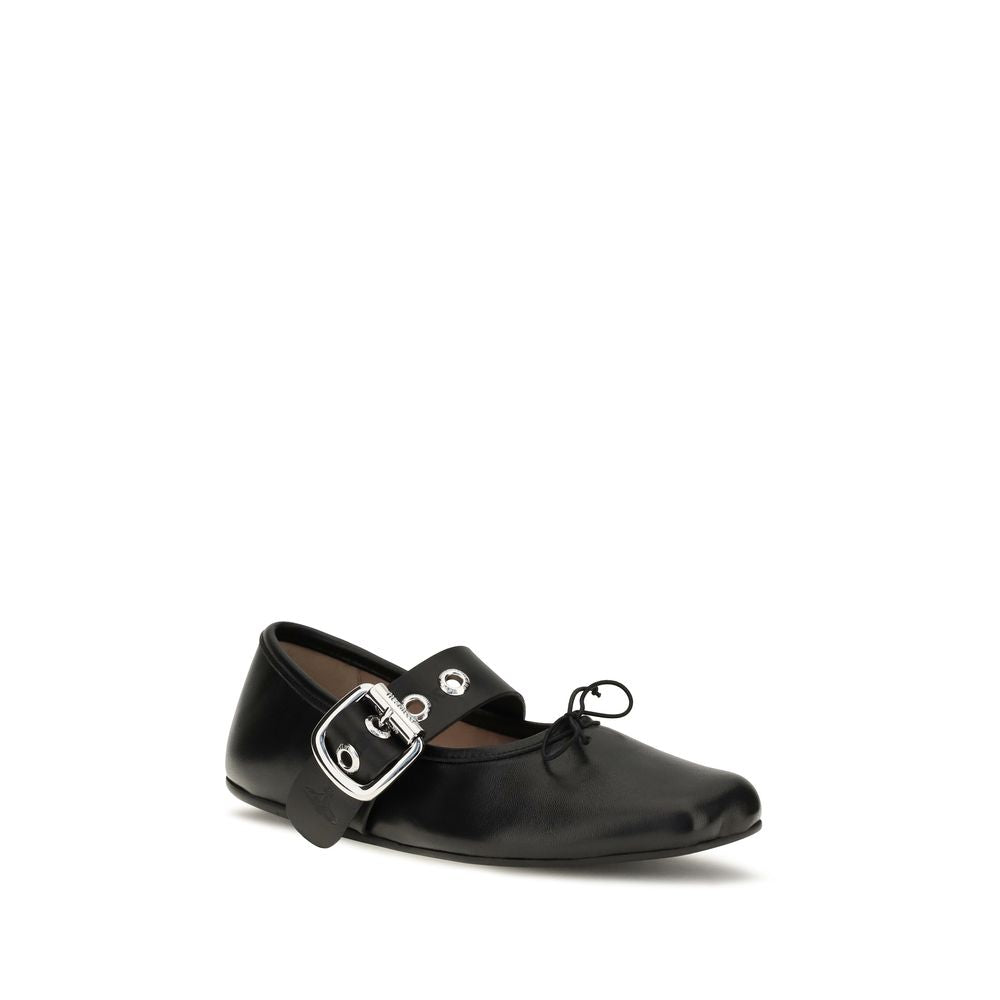 Vivienne Westwood Schwarze Ballerinas aus Kalbsleder Bos Taurus