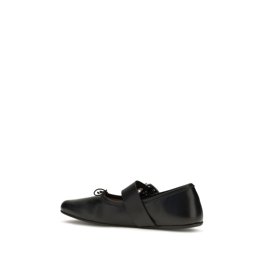 Vivienne Westwood Schwarze Ballerinas aus Kalbsleder Bos Taurus