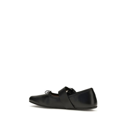 Vivienne Westwood Schwarze Ballerinas aus Kalbsleder Bos Taurus