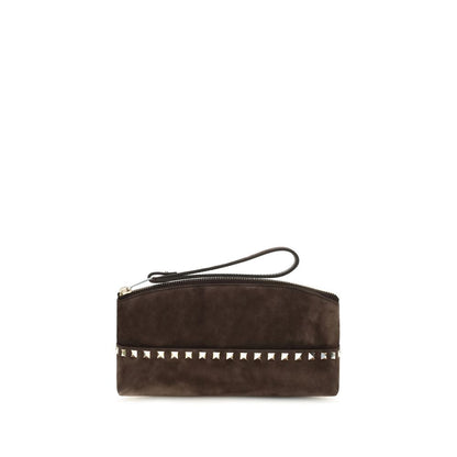 Valentino Garavani Braune Wildleder-Handtasche