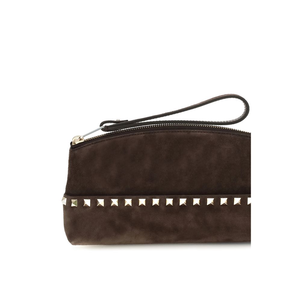 Valentino Garavani Braune Wildleder-Handtasche