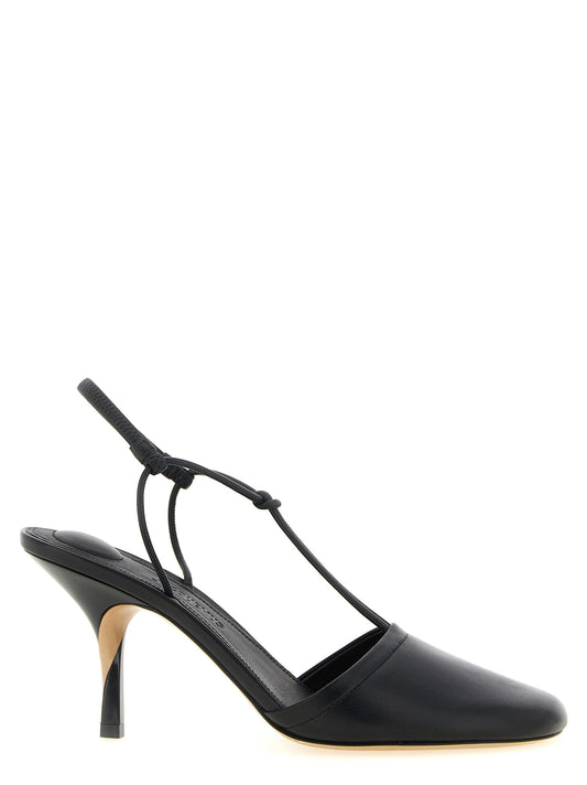 Jacquemus Schwarze Pumps aus Lammleder mit hohem Absatz