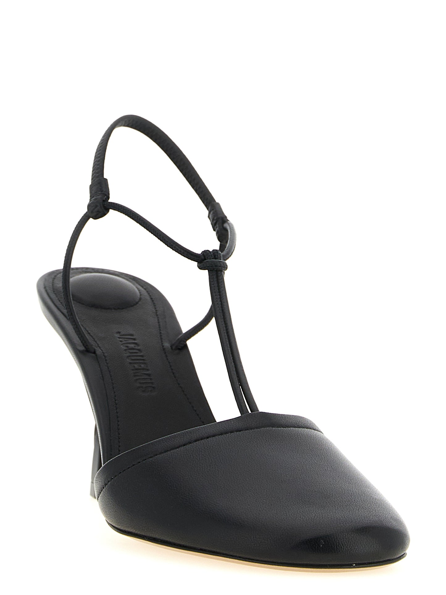Jacquemus Schwarze Pumps aus Lammleder mit hohem Absatz