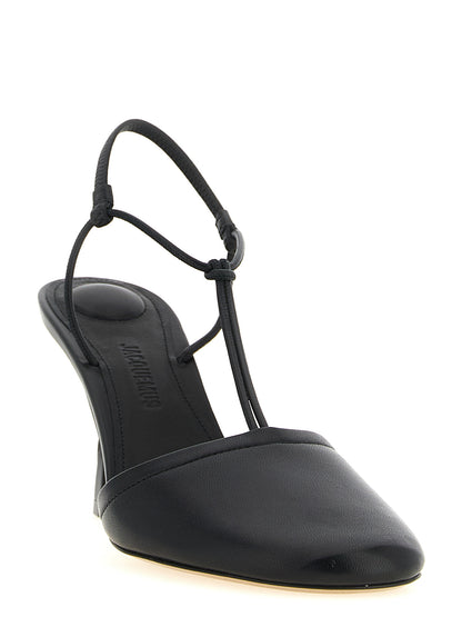 Jacquemus Schwarze Pumps aus Lammleder mit hohem Absatz