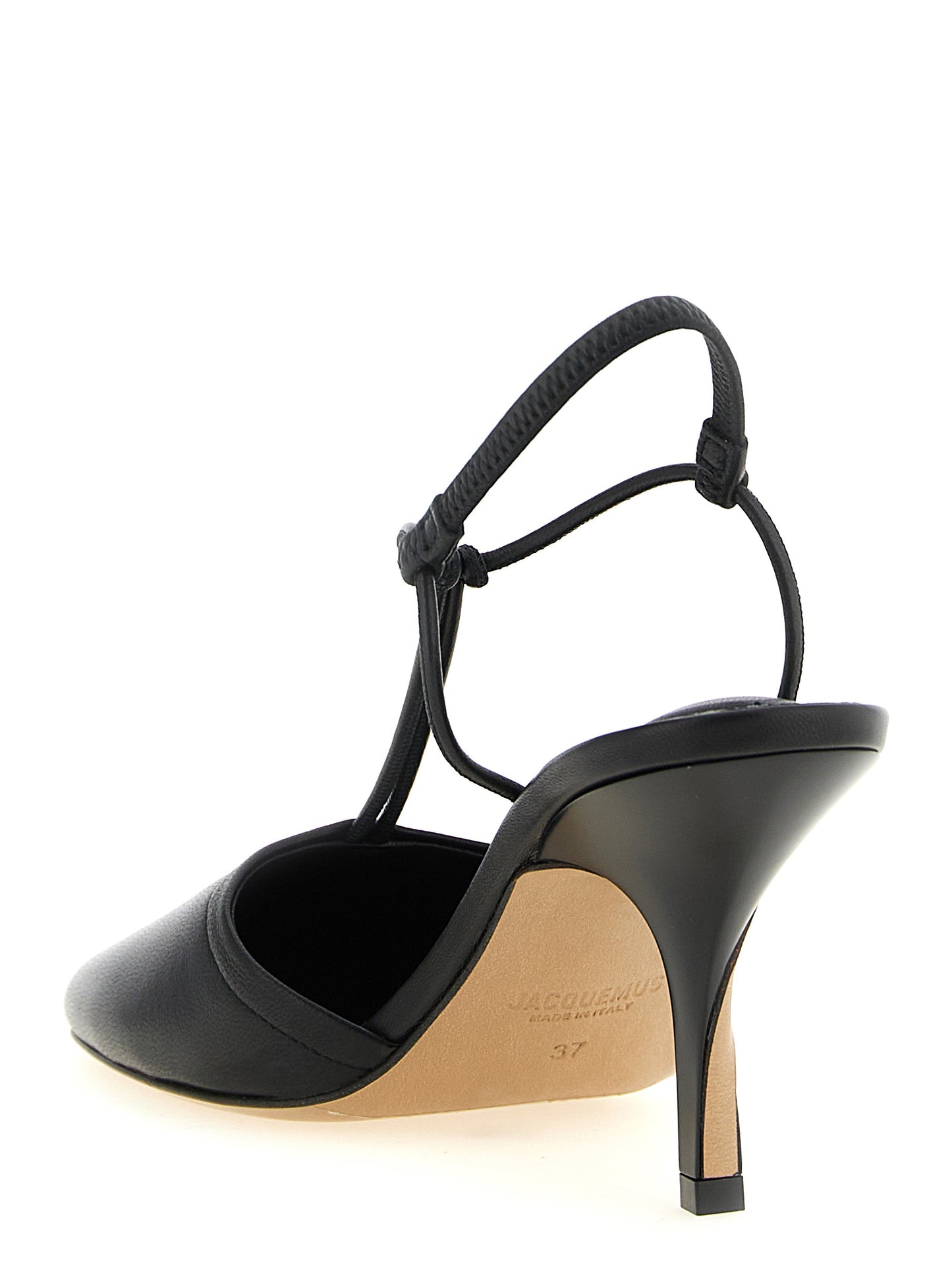 Jacquemus Schwarze Pumps aus Lammleder mit hohem Absatz