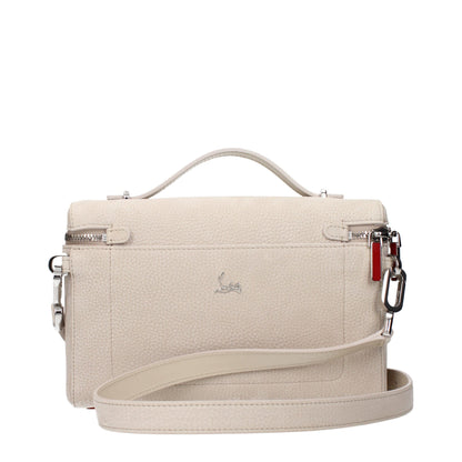 Christian Louboutin Beige Leder Handtasche