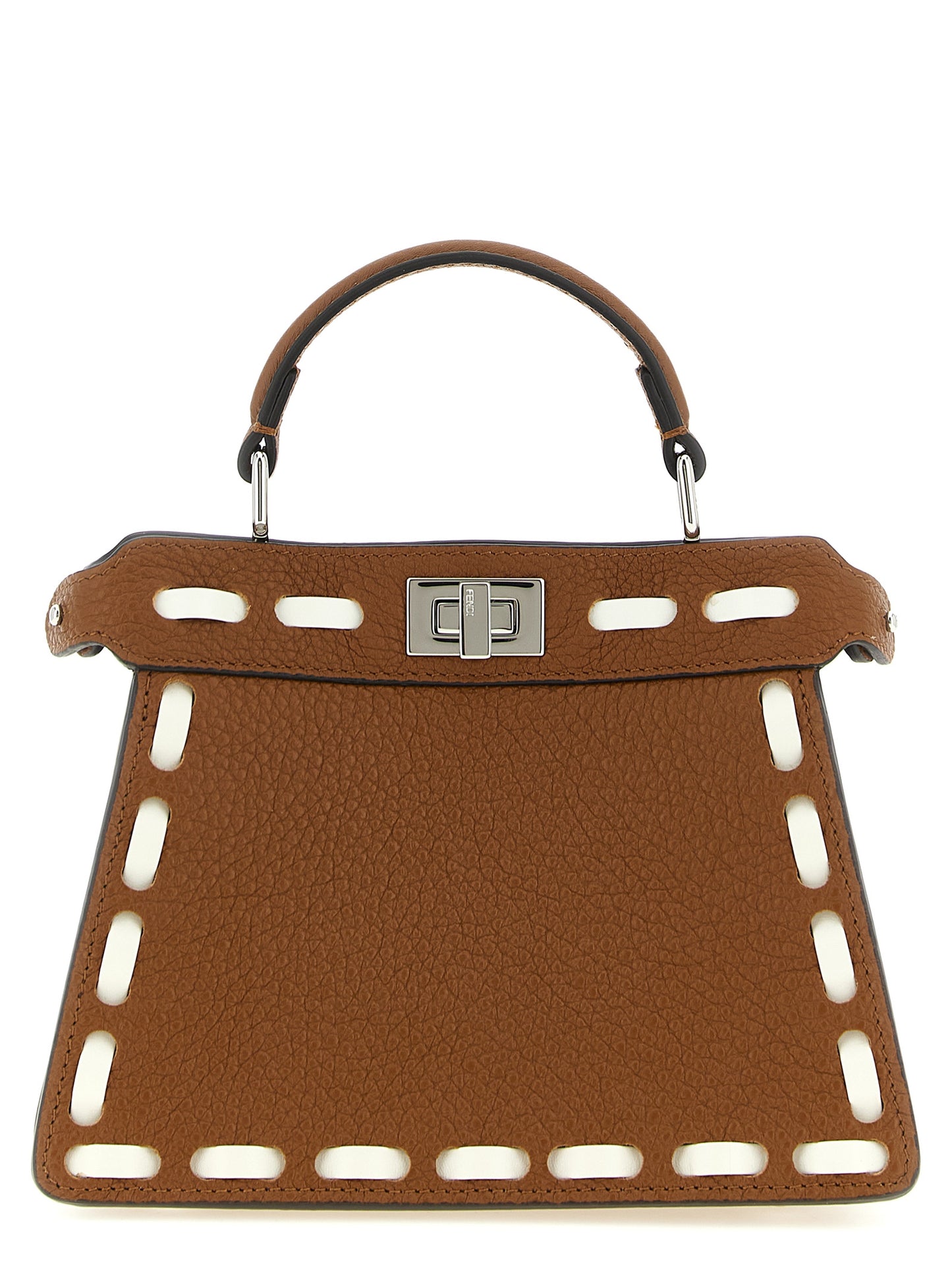 Fendi Braune Kalbsleder-Handtasche