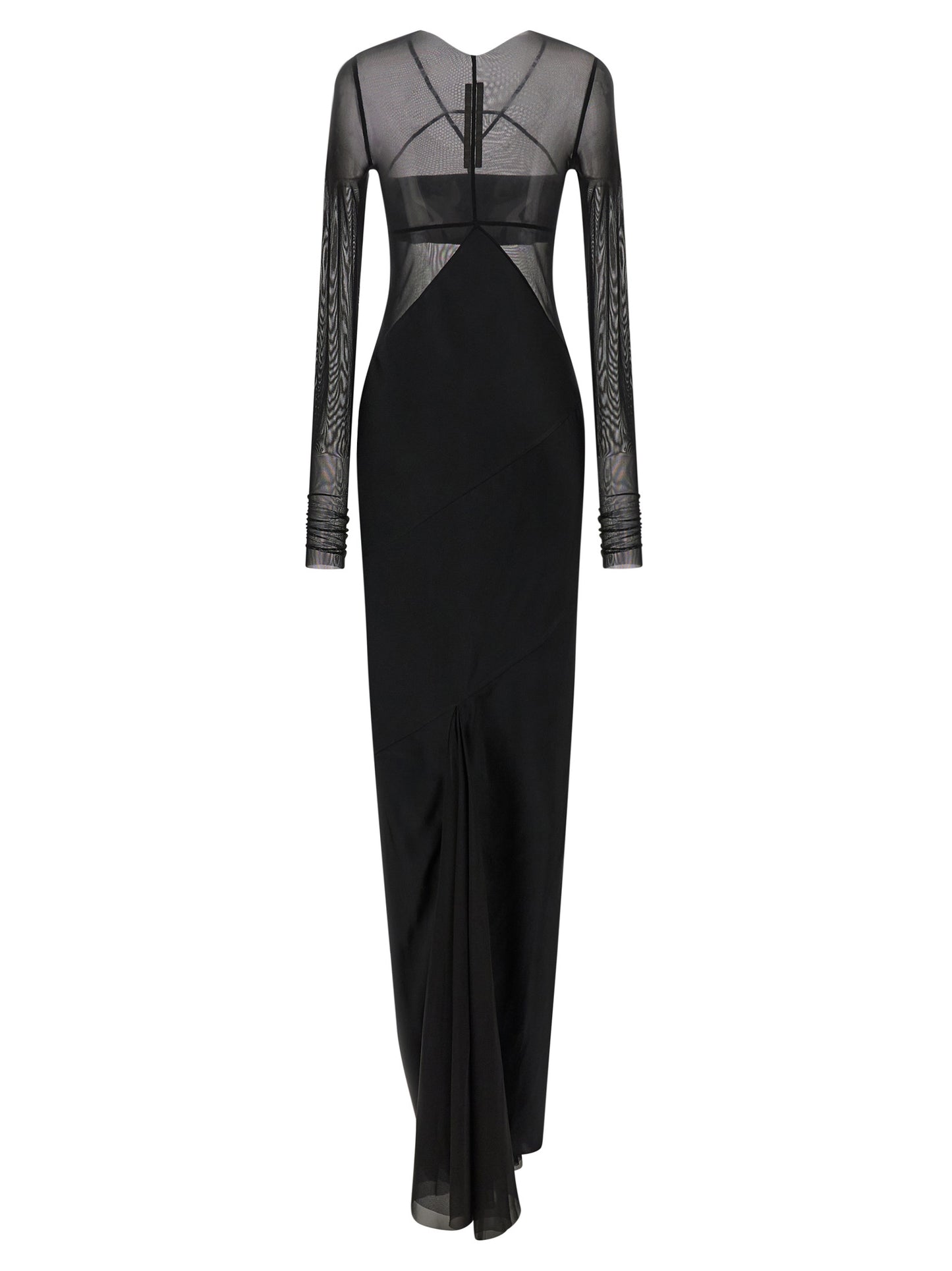 Rick Owens Langes schwarzes Kleid aus Nylon