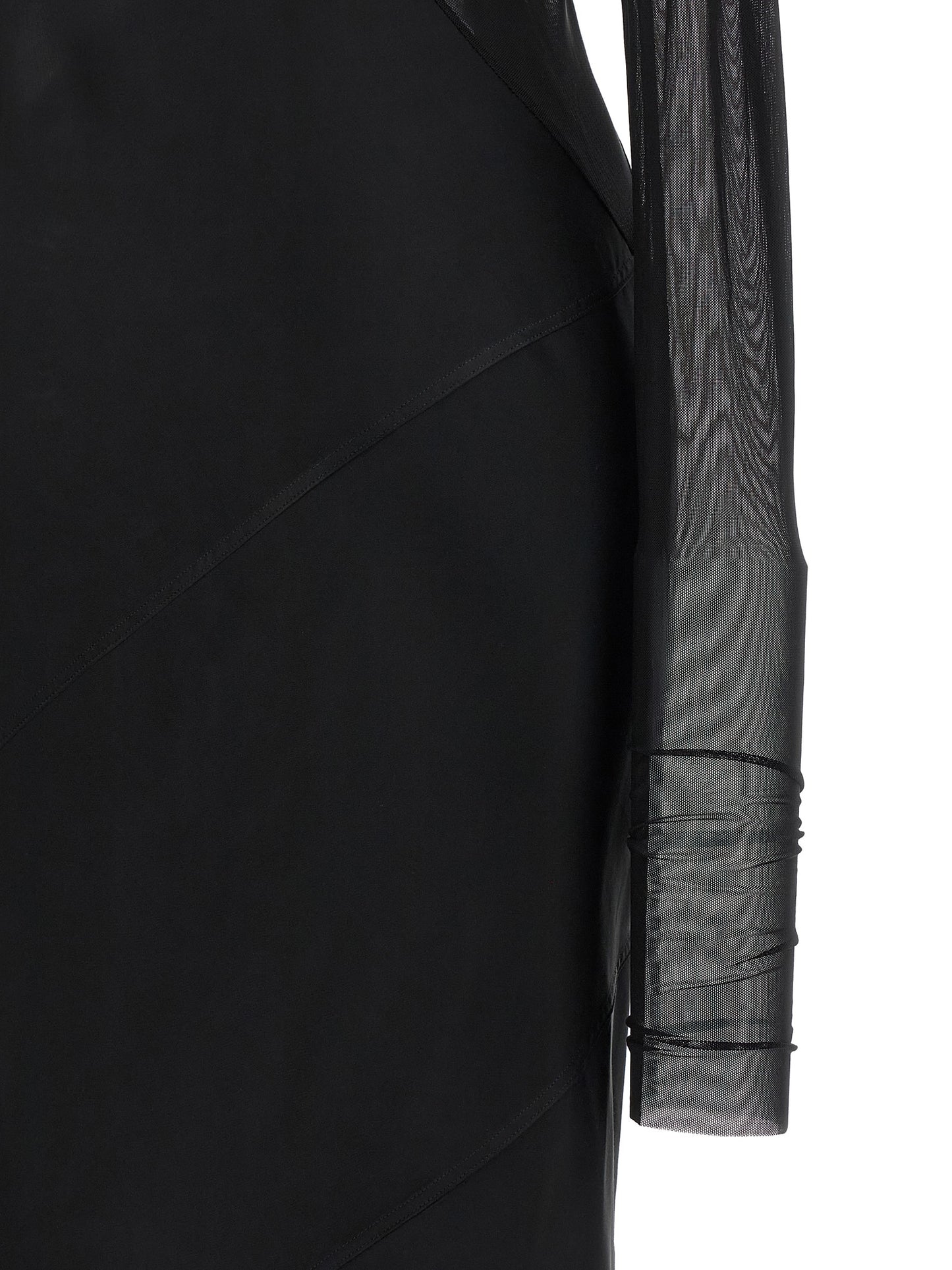 Rick Owens Langes schwarzes Kleid aus Nylon