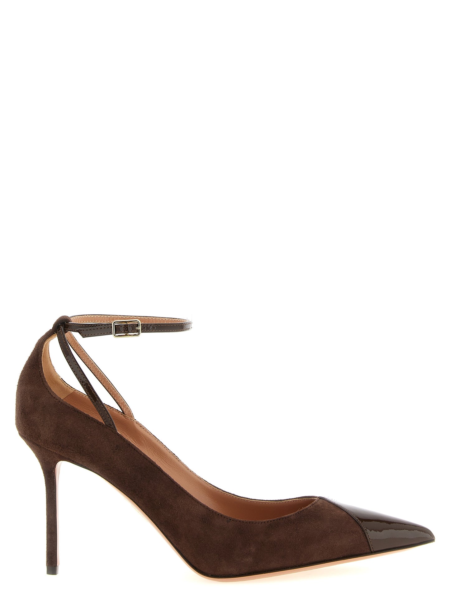 Aquazzura Braune Pumps aus Kalbsleder mit hohem Absatz