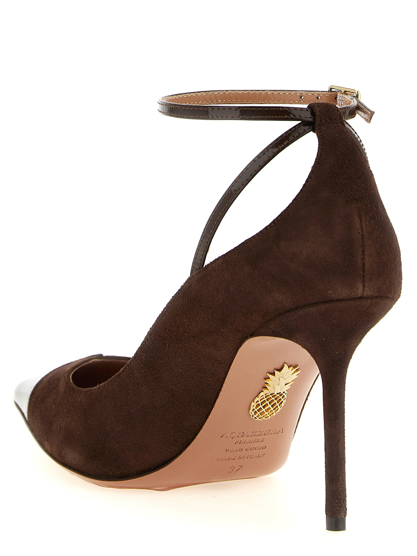 Aquazzura Braune Pumps aus Kalbsleder mit hohem Absatz