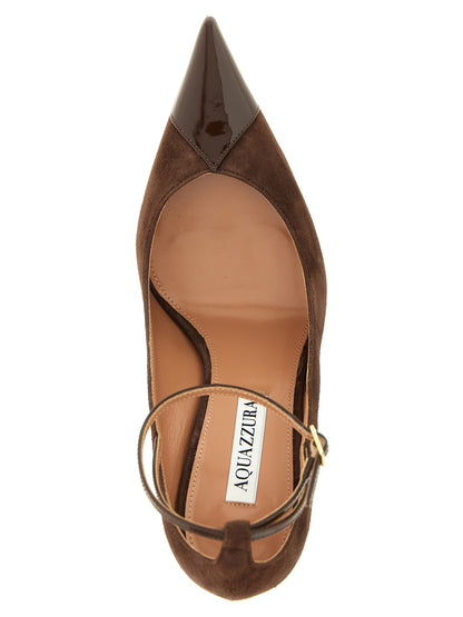 Aquazzura Braune Pumps aus Kalbsleder mit hohem Absatz