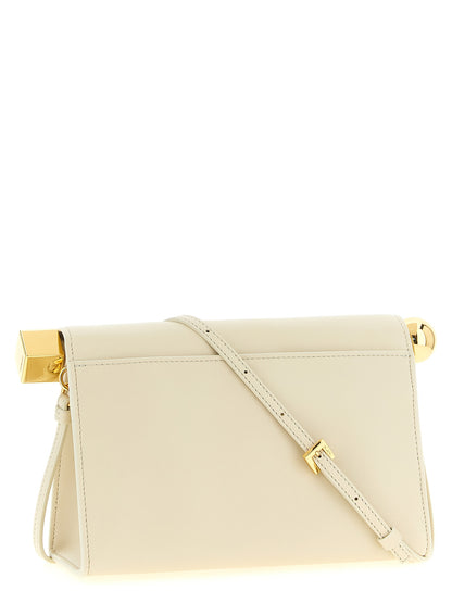 Jacquemus Weiße Lammleder-Clutch