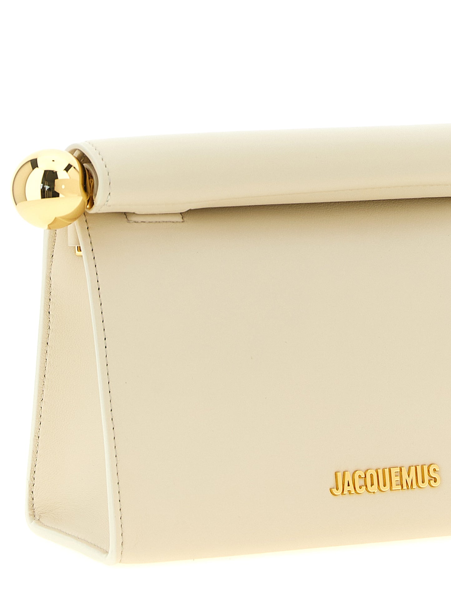Jacquemus Weiße Lammleder-Clutch