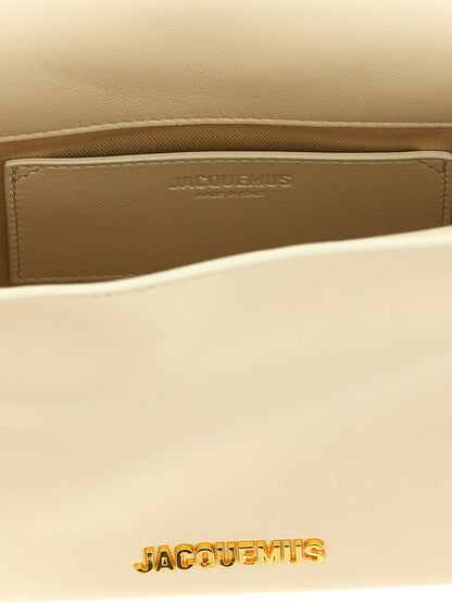 Jacquemus Weiße Lammleder-Clutch