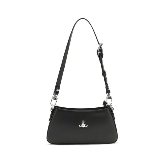 Vivienne Westwood Black Calf Leather Shoulder Bag