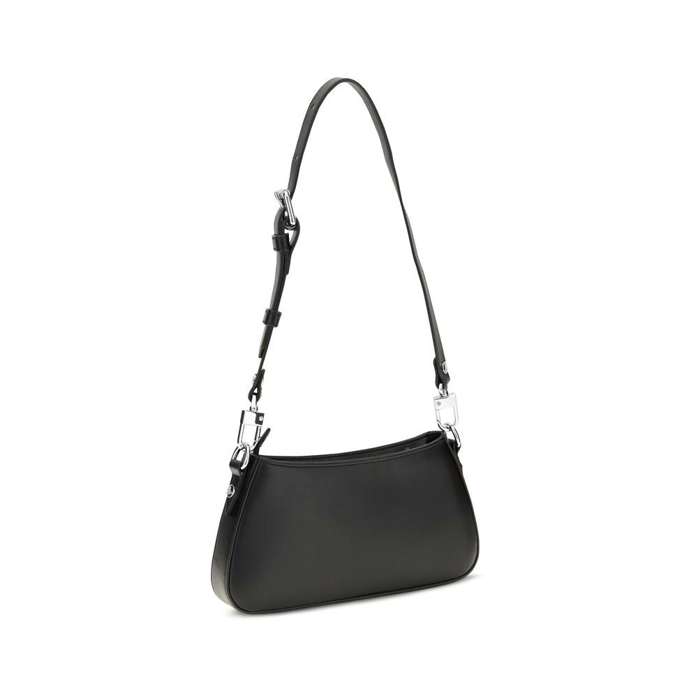 Vivienne Westwood Schwarze Bos Taurus Kalbsleder Schultertasche