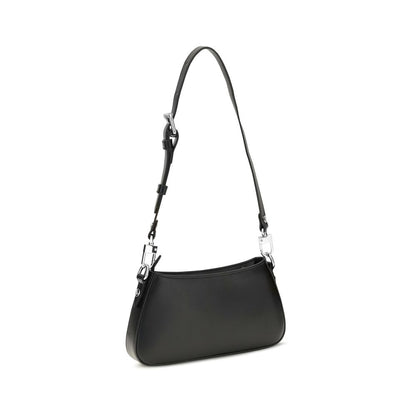 Vivienne Westwood Schwarze Bos Taurus Kalbsleder Schultertasche