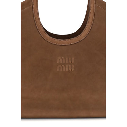 Miu Miu Braune Lammleder Schultertasche Ovis Aries Aries