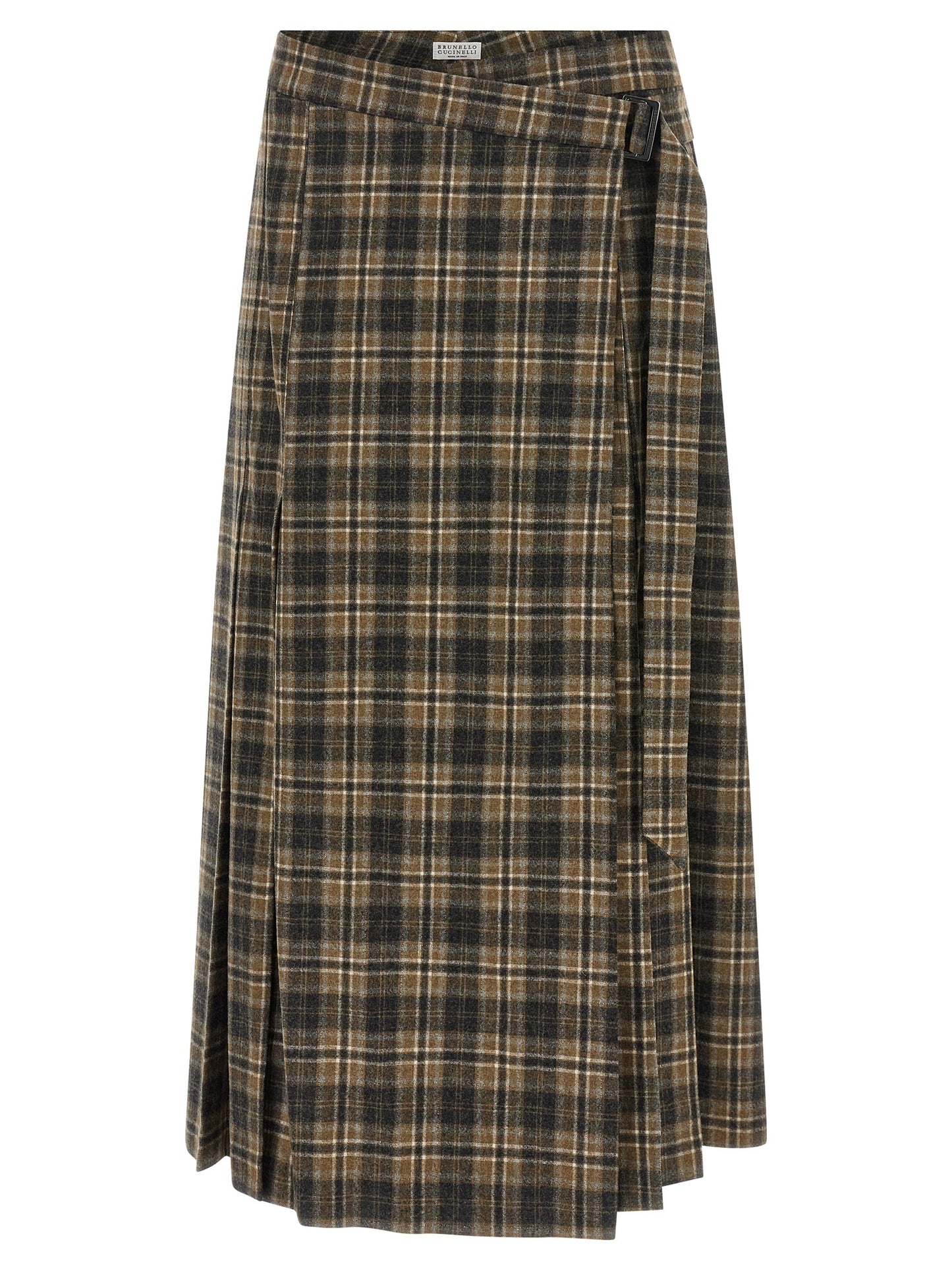 Brunello Cucinelli Minirock aus brauner Schurwolle