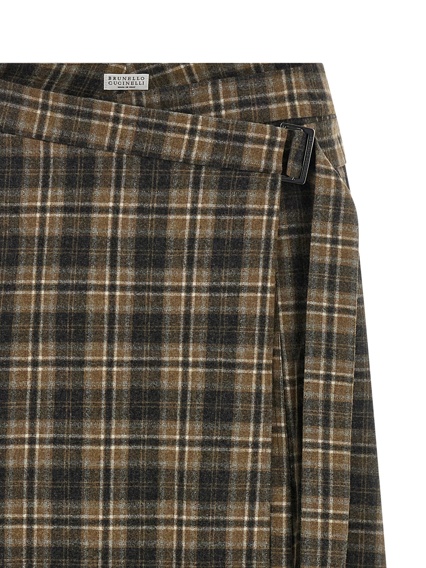 Brunello Cucinelli Minirock aus brauner Schurwolle