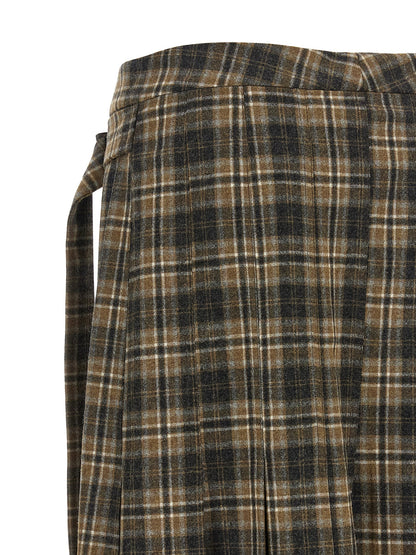 Brunello Cucinelli Minirock aus brauner Schurwolle