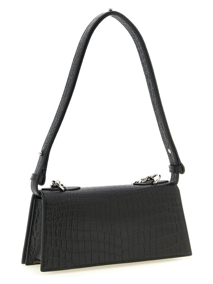 Alexander McQueen Schwarze Kalbsleder-Schultertasche