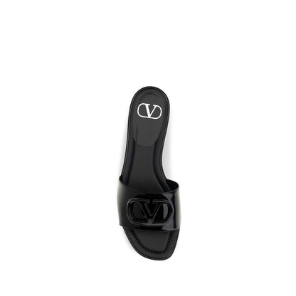 Valentino Garavani Schwarze Bos Taurus Kalbsleder-Sandalen