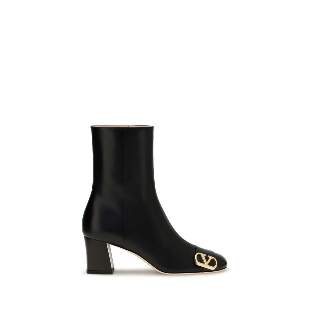 Valentino Garavani Schwarze Ankle Boots aus Kalbsleder Bos Taurus
