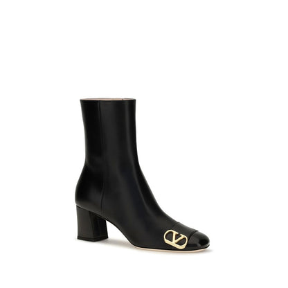Valentino Garavani Schwarze Ankle Boots aus Kalbsleder Bos Taurus