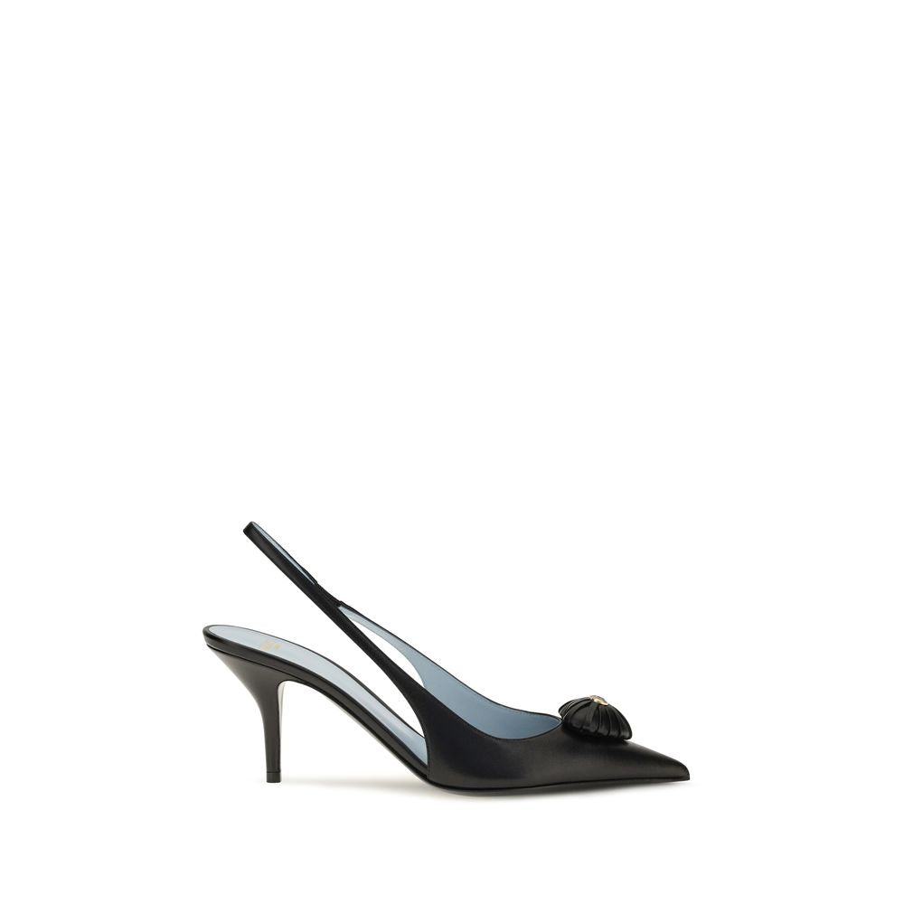 Valentino Garavani Schwarze Pumps aus Kalbsleder Bos Taurus mit hohem Absatz