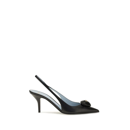 Valentino Garavani Schwarze Pumps aus Kalbsleder Bos Taurus mit hohem Absatz