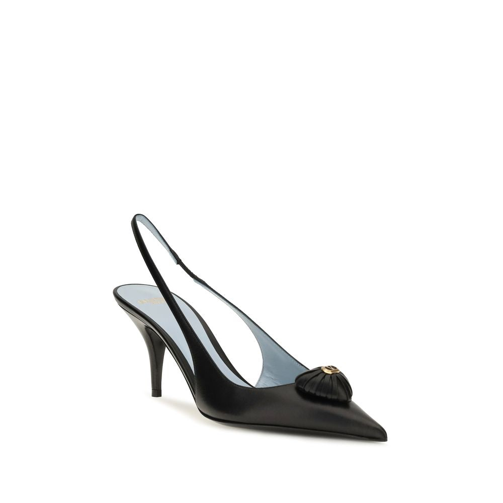 Valentino Garavani Schwarze Pumps aus Kalbsleder Bos Taurus mit hohem Absatz
